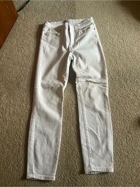 J. Crew White Straight-Leg Jeans